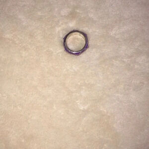 𝅺purple silver Ring